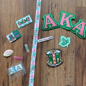Alpha Kappa Alpha iron-on patches